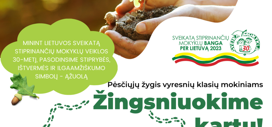 Sveikatą stiprinančių mokyklų banga per Lietuvą 2023