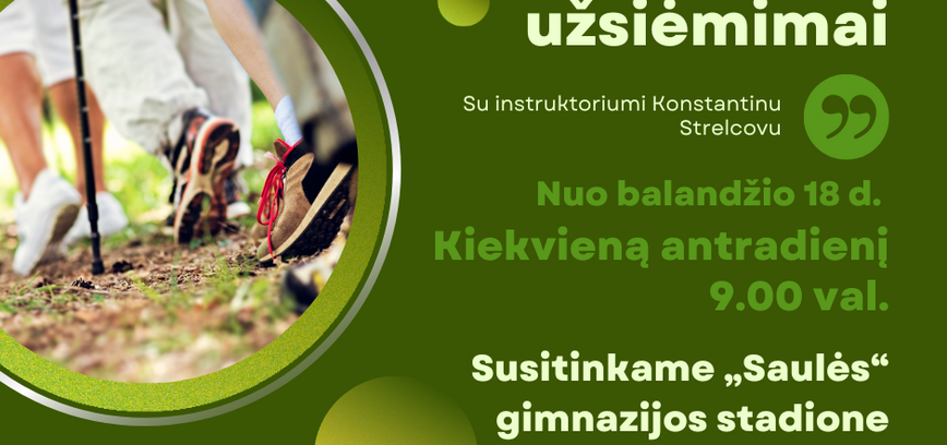 Šiaurietiško ėjimo užsiėmimai