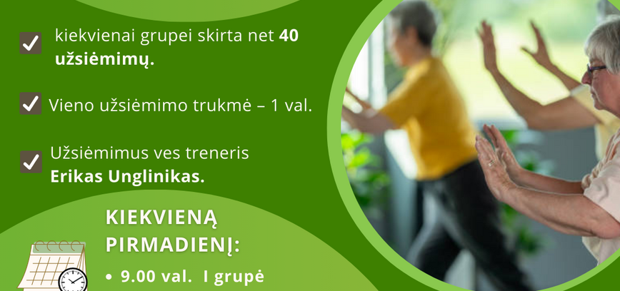 Fizinio aktyvumo užsiėmimai projekte „Sveikatos ir bendrystės taku“!